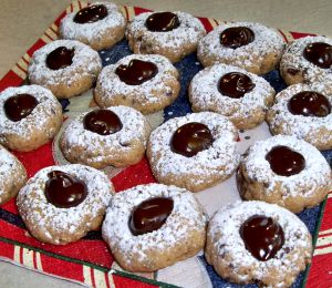 Chocolate-Filled Thumbprint Cookies Recipe Photo