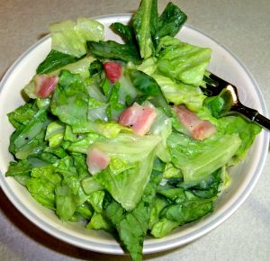 Salad with Hot Bacon Dressing Recipe Photo