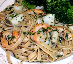 Fettuccine with Shrimp and Scallops Recipe Photo