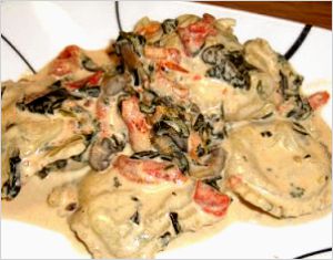 omemade Cheese Ravioli with Cream Sauce Recipe Photo