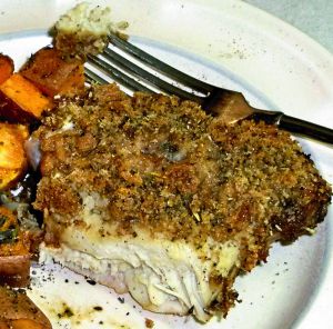 Baked Chicken Thighs with Herbed Breadcrumbs Recipe Photo