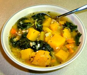 Butternut Squash and Kale Soup Recipe Photo