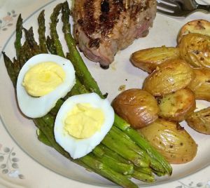 Asparagus with Hard-Cooked Eggs Recipe Photo