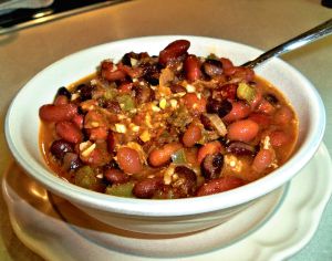 Vegetariam Three-Bean Chili Recipe Photo